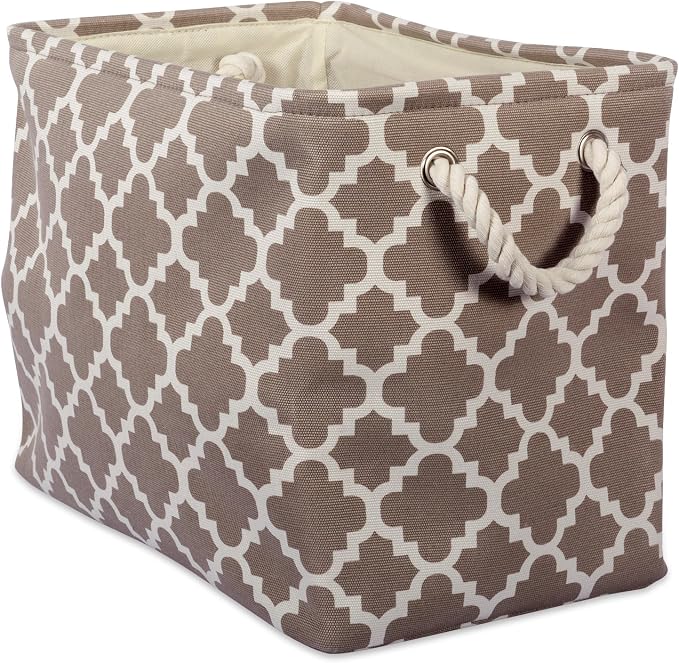 DII Polyester Container with Handles, Lattice Storage Bin by DII