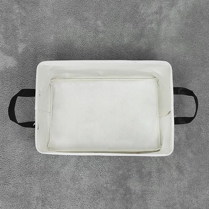 FANKANG Storage Bins, Nursery Hamper Canvas Laundry Basket Foldable - Image 9