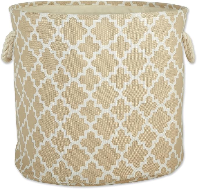 DII Polyester Container with Handles, Lattice Storage Bin, Large Round - Image 2