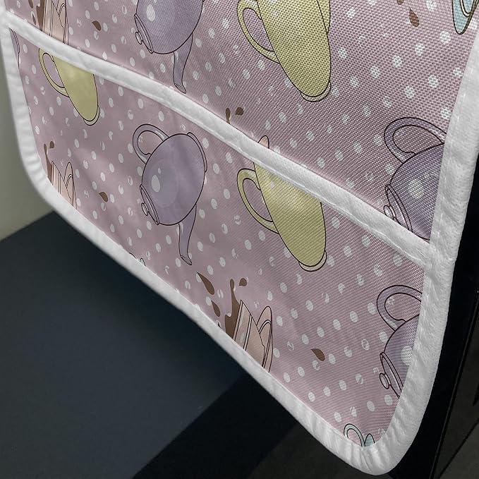 Ambesonne Tea Party Microwave Oven Cover, Polka Dots Background - Image 3