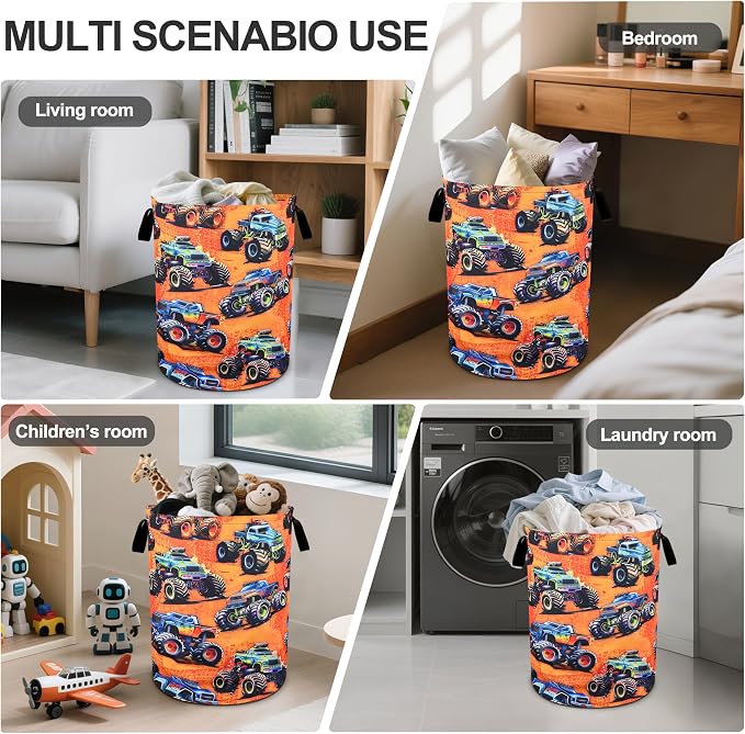 Monster Truck Laundry Basket Laundry Hamper - Image 5