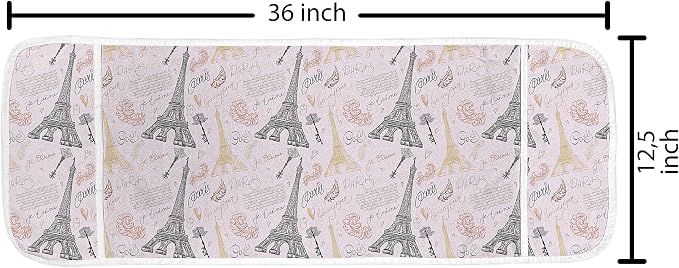 Ambesonne Paris Microwave Oven Cover, Eiffel Tower Sketch - Image 2