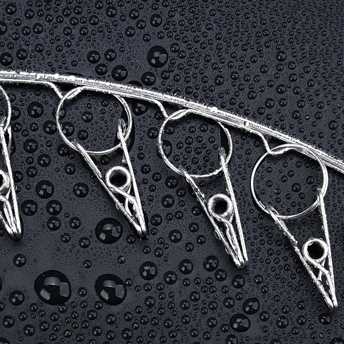 Toplife Clothes Hanger with 10 Clips, Stainless Steel, - Image 4