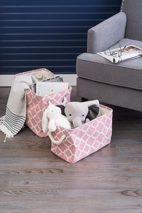 DII Polyester Container with Handles, Lattice Storage Bin - Image 7
