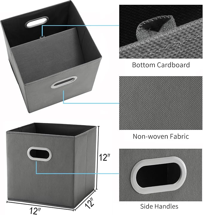 MAX Houser Fabric Storage Bins Cubes Baskets Containers - Image 3