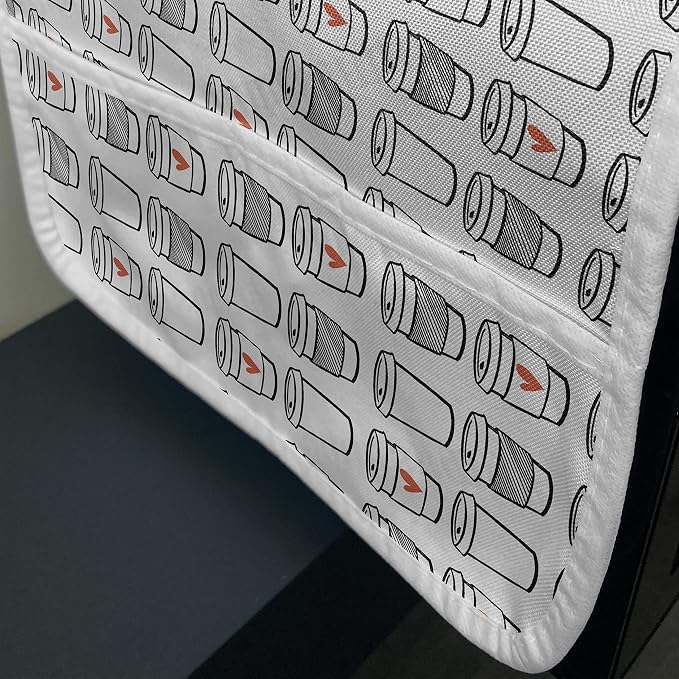 Lunarable Coffee Microwave Oven Cover, Coffee Cups Go - Image 3
