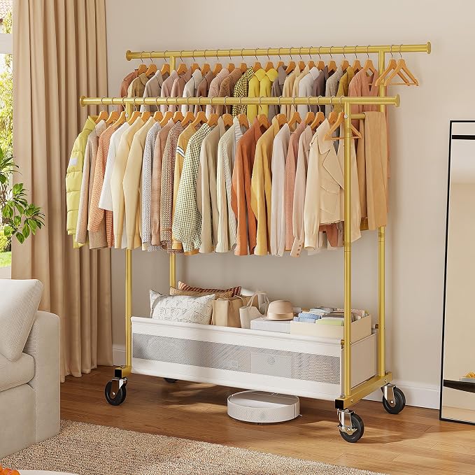 Clothes Rack, Double Rods Clothing Rack, Clothing Racks - Image 6