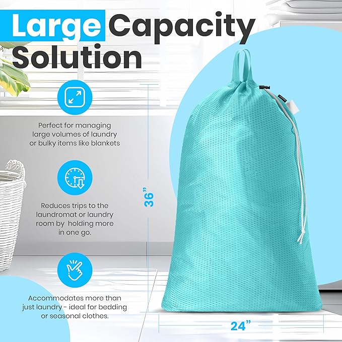 Large Mesh Laundry Bags - Image 2
