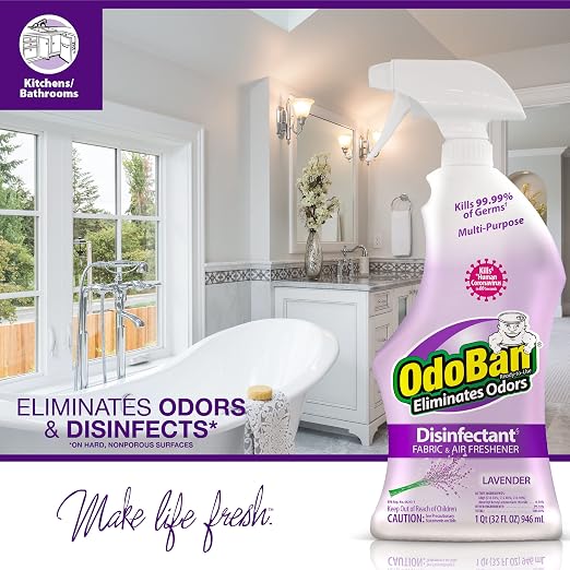 OdoBan Ready-to-Use Disinfectant and Odor Eliminator, Made in the USA, Lavender - Image 5