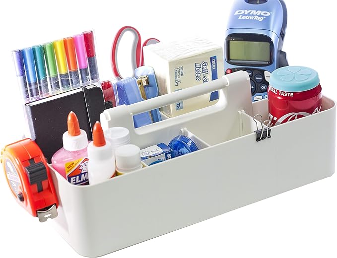 -Large Portable Caddy, DIY Dividers, 8 Compartments, School Office Supplies - Image 5