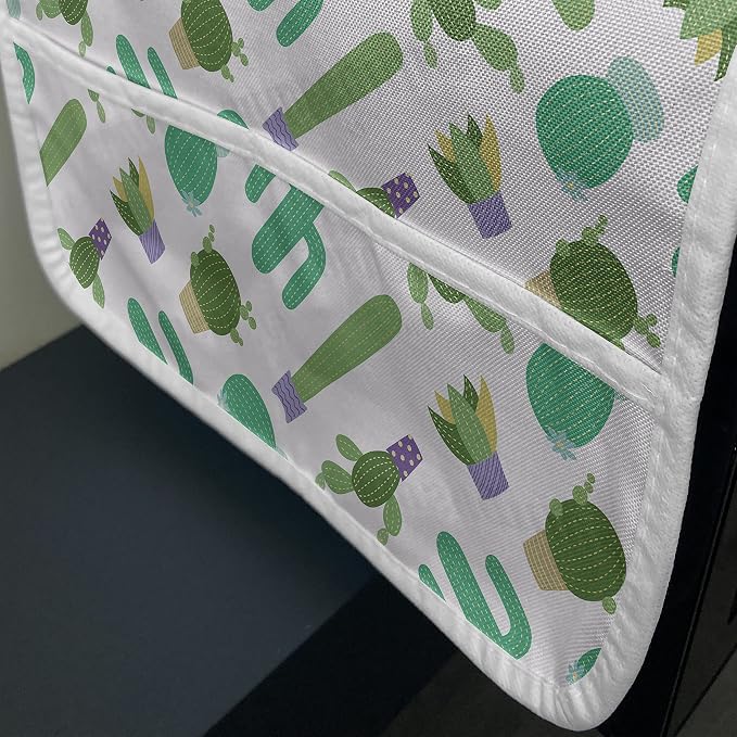 Ambesonne Cactus Microwave Oven Cover, Upside down Plants Graphic Design - Image 3