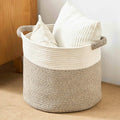 Blanket Basket - Woven Round Rope Storage Basket by KODOMOORE