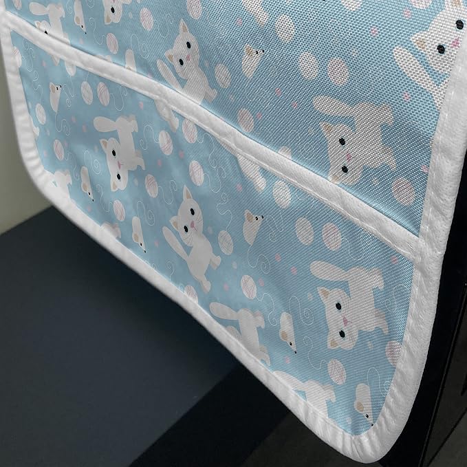 Ambesonne Cartoon Microwave Oven Cover, Amusing Feline Cat - Image 3