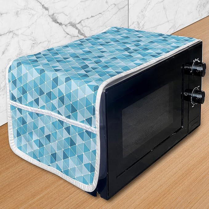 Ambesonne Blue Microwave Oven Cover, Geometric Pattern by Ambesonne