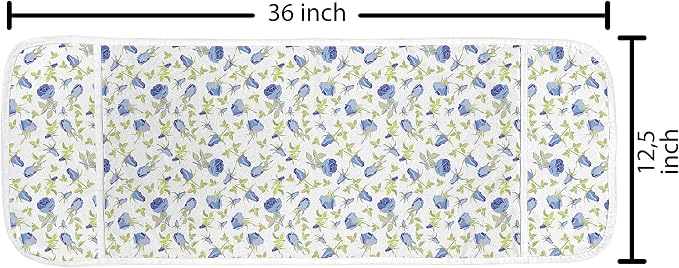 Ambesonne Green Flower Microwave Oven Cover, Floral Pattern Abstract Rose - Image 2