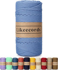 4mm Polyester Braided Macrame Cord 140Yards /426Feet, Elastic Yarn by Likeecords