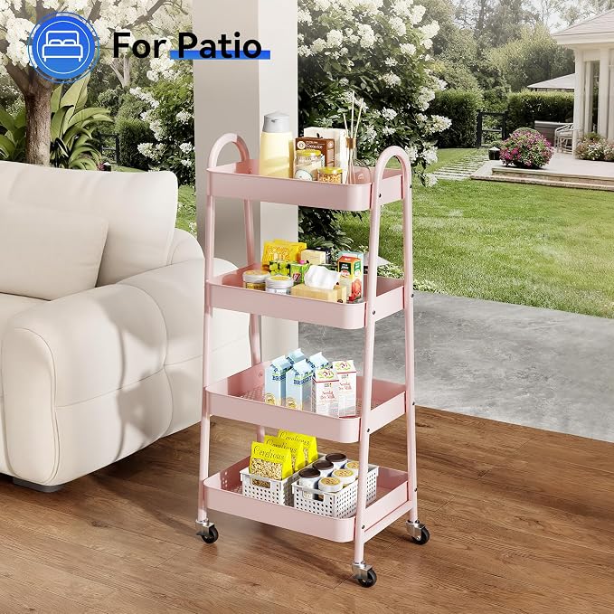 NEWBULIG 4-Shelf Rolling Utility Cart - Image 8