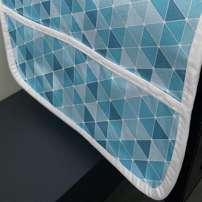 Ambesonne Blue Microwave Oven Cover, Geometric Pattern - Image 3