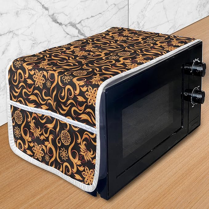Ambesonne Abstract Microwave Oven Cover, Swirl Ornament Patterns Elements of by Ambesonne