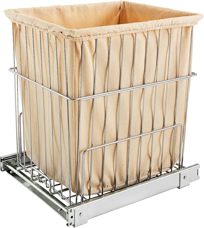 Rev-A-Shelf Pullout 20 Inch Deep Cabinet Floor Steel Mounted Clothes Laundry by Rev-A-Shelf