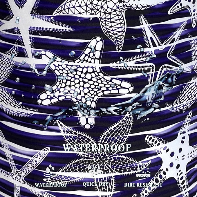 Blue Starfish Printed Laundry Basket Sea Beach Theme Funny Laundry Hamper - Image 5