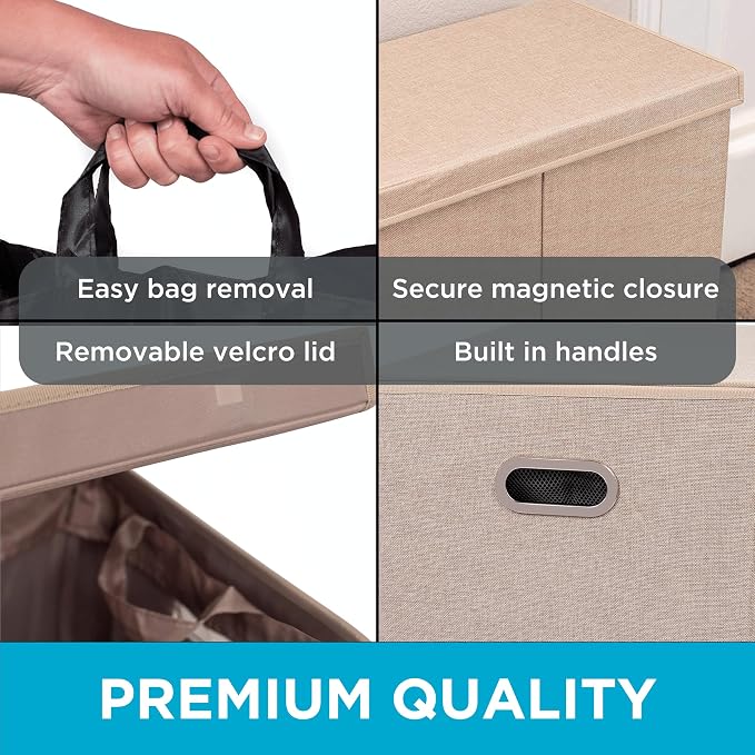 BIRDROCK HOME Double Laundry Hamper - Image 6