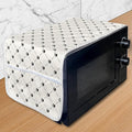 Lunarable Cat Microwave Oven Cover, Kitten Paw Footprints in Mirroring Marks by Lunarable