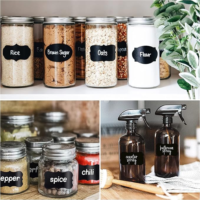 MUWOOB Chalkboard Labels, Containers, Mason Jars, Condiments, Food Storage - Image 5