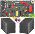 12 Black Plastic Peg Board Set Contains 428 Accessories, High Load-Bearing by Unknown