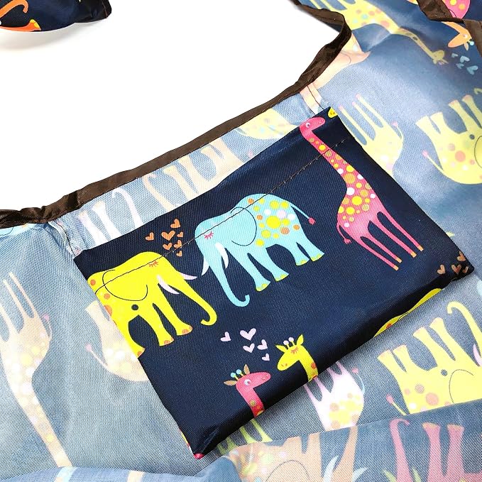 allydrew Large Foldable Tote Nylon Reusable Grocery Bag - Image 4