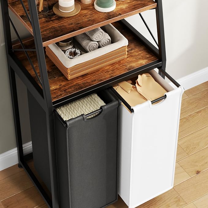 Laundry Basket, 2 Section Laundry Hamper - Image 7