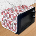 Ambesonne Geometric Microwave Oven Cover, Simple Repeating Pattern of Halved by Ambesonne