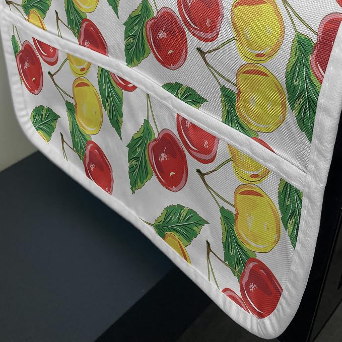 Ambesonne Fruit Microwave Oven Cover, Graphic Colorful Cherries - Image 3