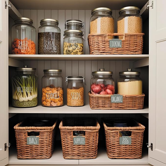 White Font Hygge & Sage Pantry Labels - Image 2