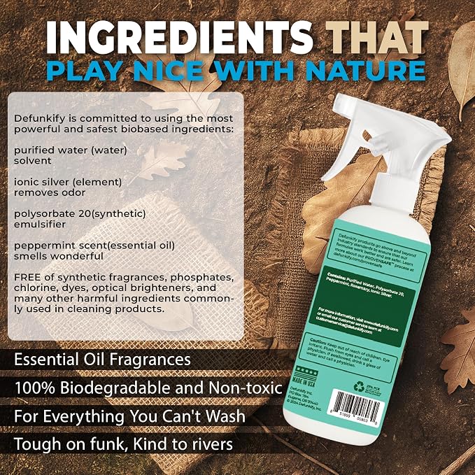 Fabric Freshener Spray, 32oz. 'Peppermint' Odor Remover Spray. Shoe Deodorizer - Image 6