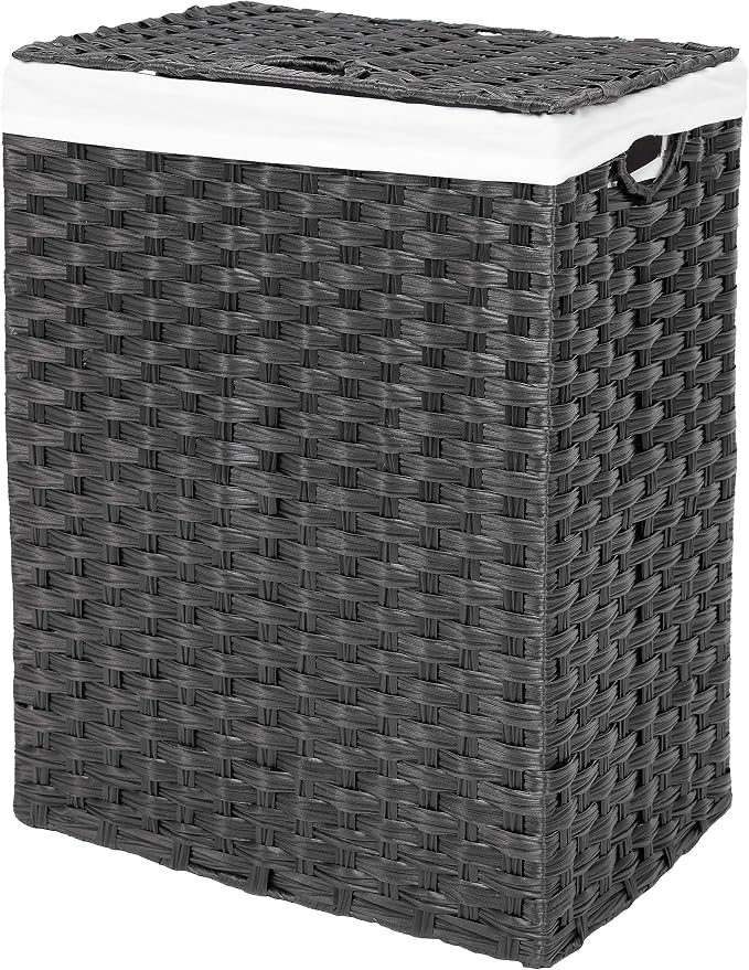 Seville Classics Premium Handwoven Portable Laundry Bin Basket - Image 3