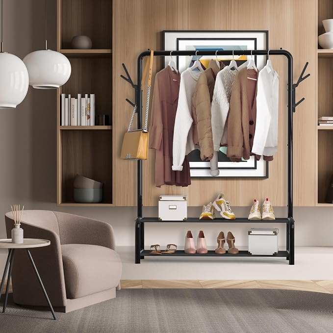 Simple Houseware 52-Inch Freestanding Closet Garment Rack - Image 4