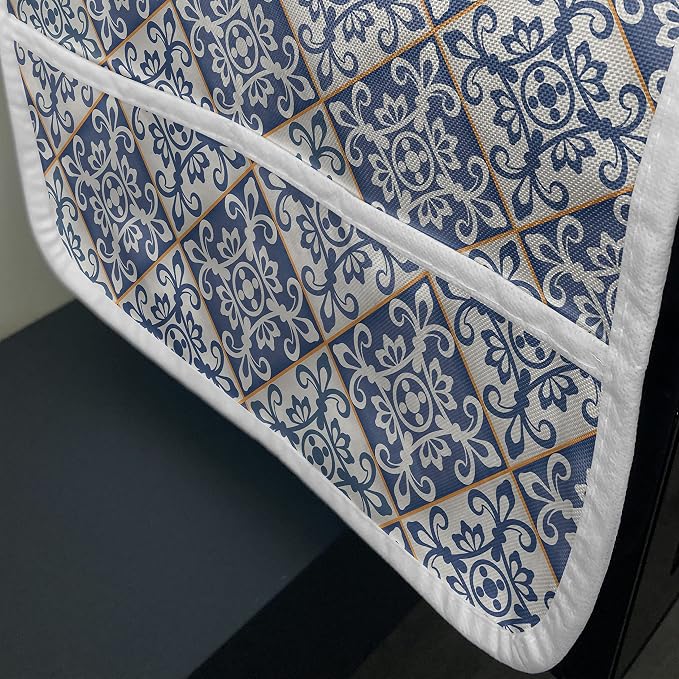 Ambesonne Moroccan Microwave Oven Cover, Azulejo Ceramic Pattern - Image 3