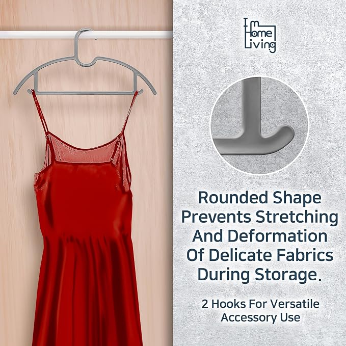 15" Compact Slim & Slimlink Interlocking Clothes Hangers, Space-Saving - Image 5