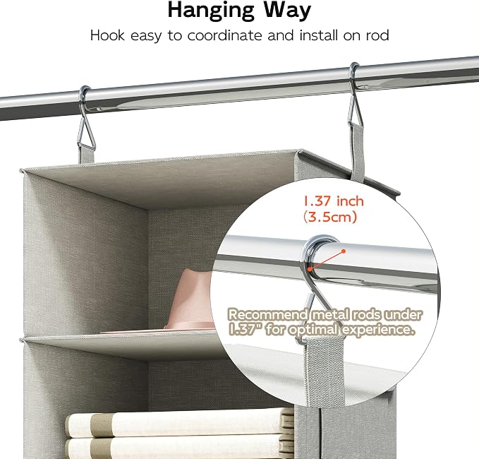 6-Shelf Hanging Closet Organizer - Image 8