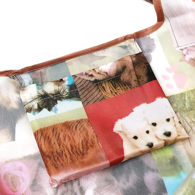 allydrew Large Foldable Tote Nylon Reusable Grocery Bag - Image 2
