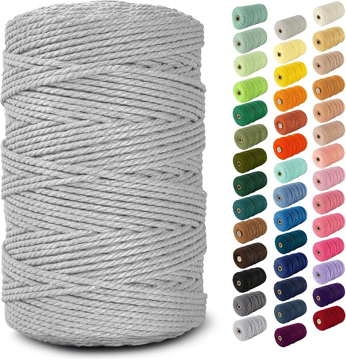 Nook Theory Macrame Cord - 3mm 220 Yards Cotton Rope by NookTheory
