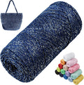 Sparkle Macrame Cord 1.5mm x 306 Yards Cotton Glitter Yarn by LEREATI