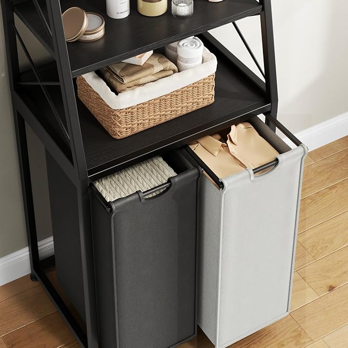 Laundry Basket, 2 Section Laundry Hamper - Image 7