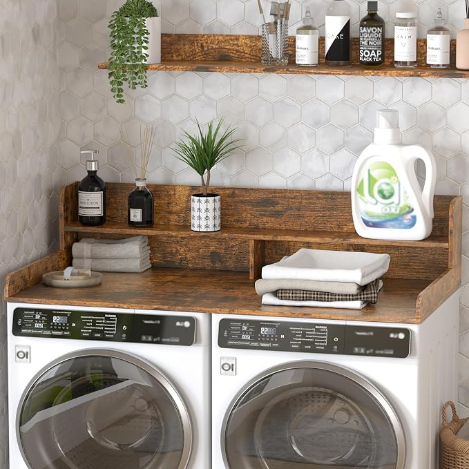 Piskyet Washer Dryer Countertop, 2- Tier Laundry Countertop - Image 6