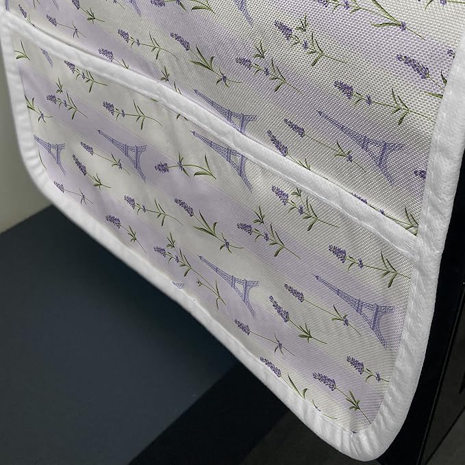 Ambesonne Paris Microwave Oven Cover, Floral Arrangement - Image 3