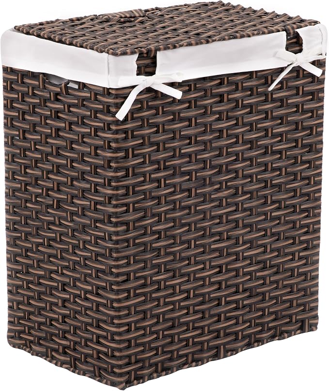 Seville Classics Premium Handwoven Portable Laundry Bin Basket - Image 4