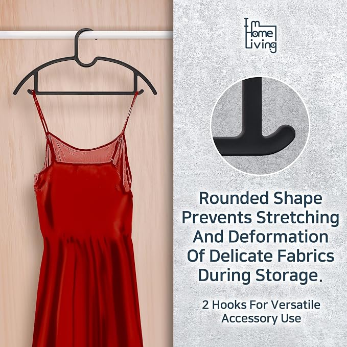15" Compact Slim & Slimlink Interlocking Clothes Hangers, Space-Saving - Image 5