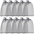 TecUnite 10 Pcs Mesh Bags Drawstring Laundry Bags Large Nylon Mesh Gift by TecUnite