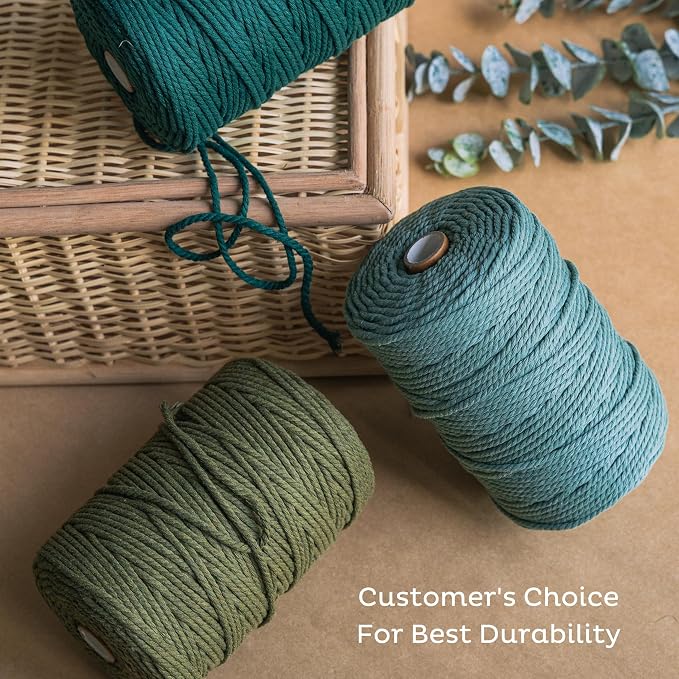 Nook Theory Macrame Cord - 4mm 109 Yards Cotton Rope - Image 4